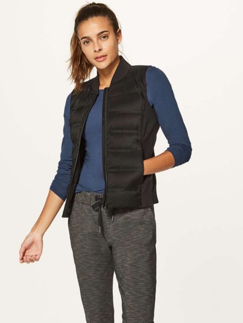 Size 8 Lululemon Down And Around Vest , black